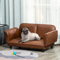 Sofá de sofá de estimação de sofá dobrável de cachorro -sofá de couro
